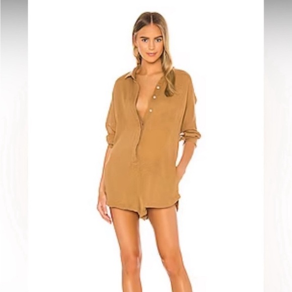 ACACIA Kapaa Romper Almond - Picture 1 of 6